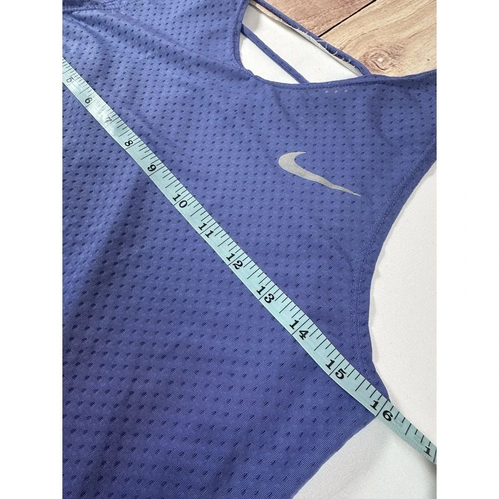 Nike DriFit Women Tank‎ Top XS Mesh Blue Breathable Vneck XSMALL